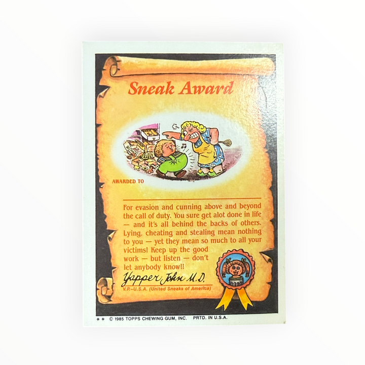 Garbage Pail Kids - Sumo Sid 83b