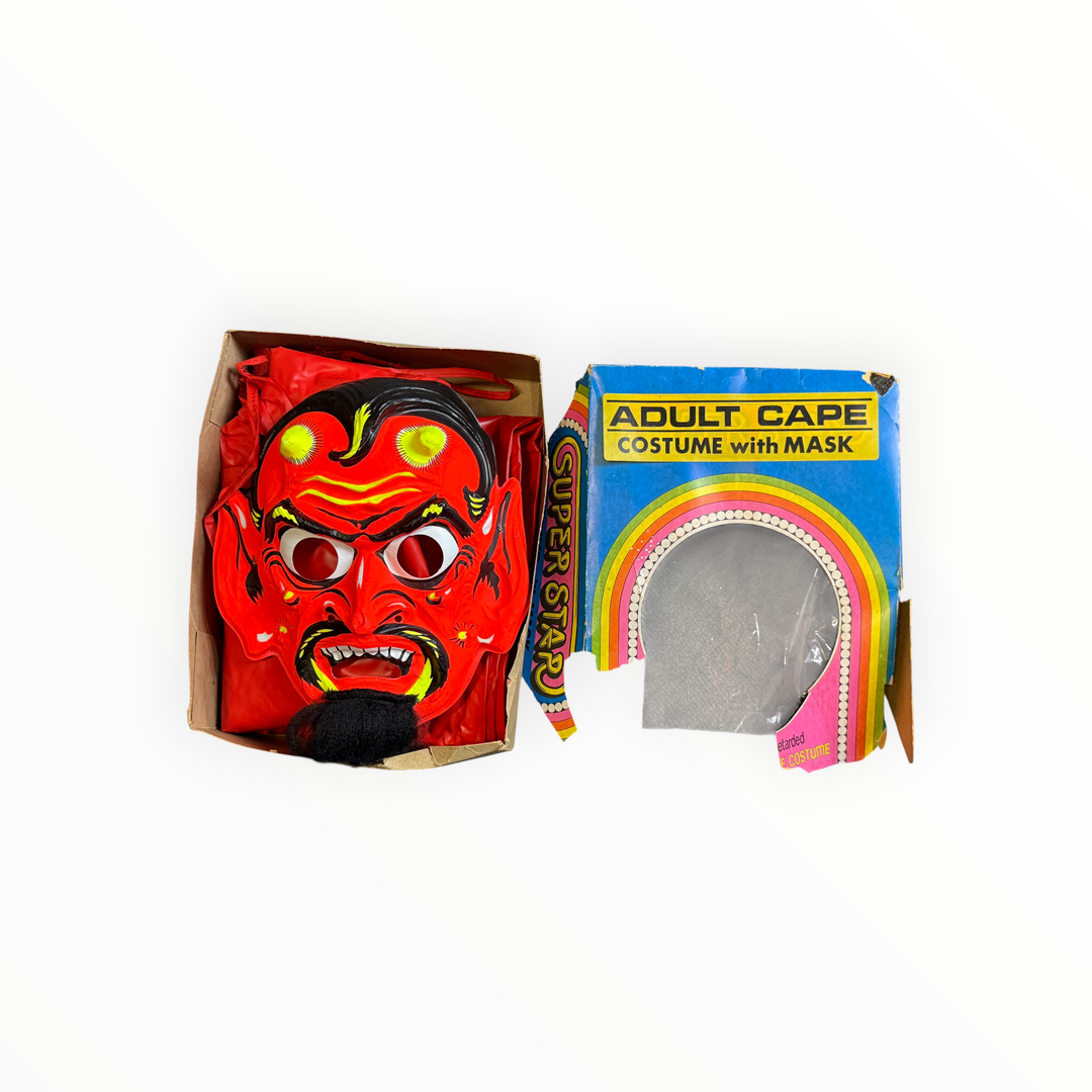 Vintage Collegeville Devil Mask and Cape