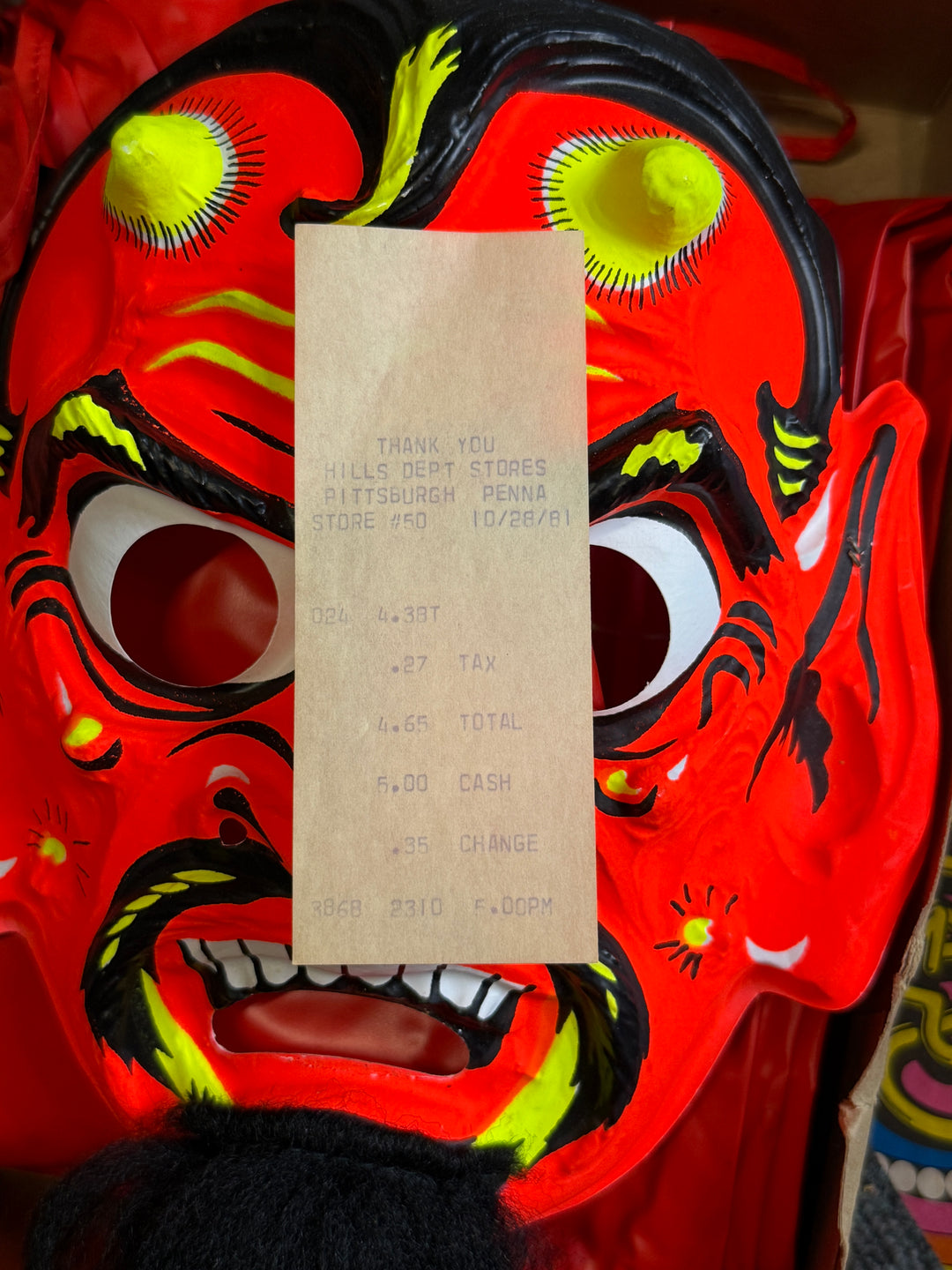 Vintage Collegeville Devil Mask and Cape