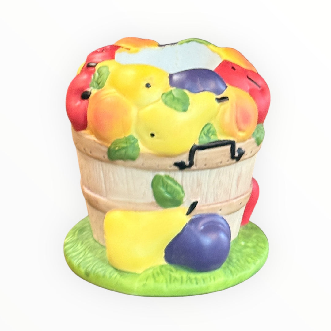 Party Light Ceramic Votive Candle Holder Fall Autumn Harvest Fruit Basket