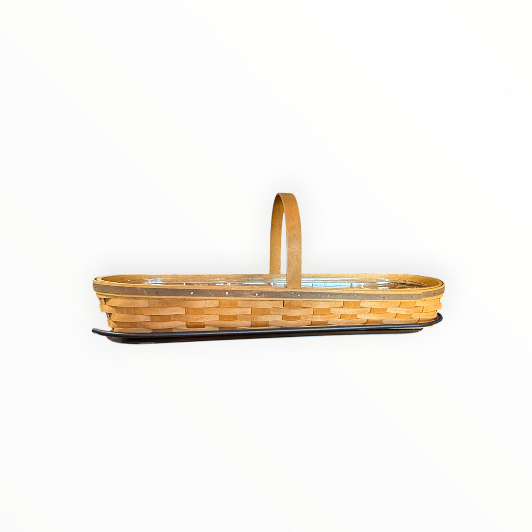 Longaberger Baguette Basket with Wrought Iron Holder