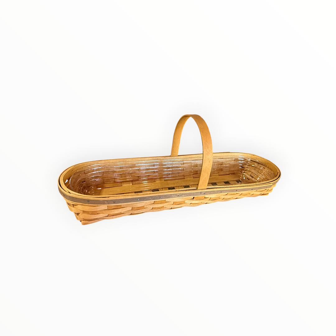 Longaberger Baguette Basket with Wrought Iron Holder