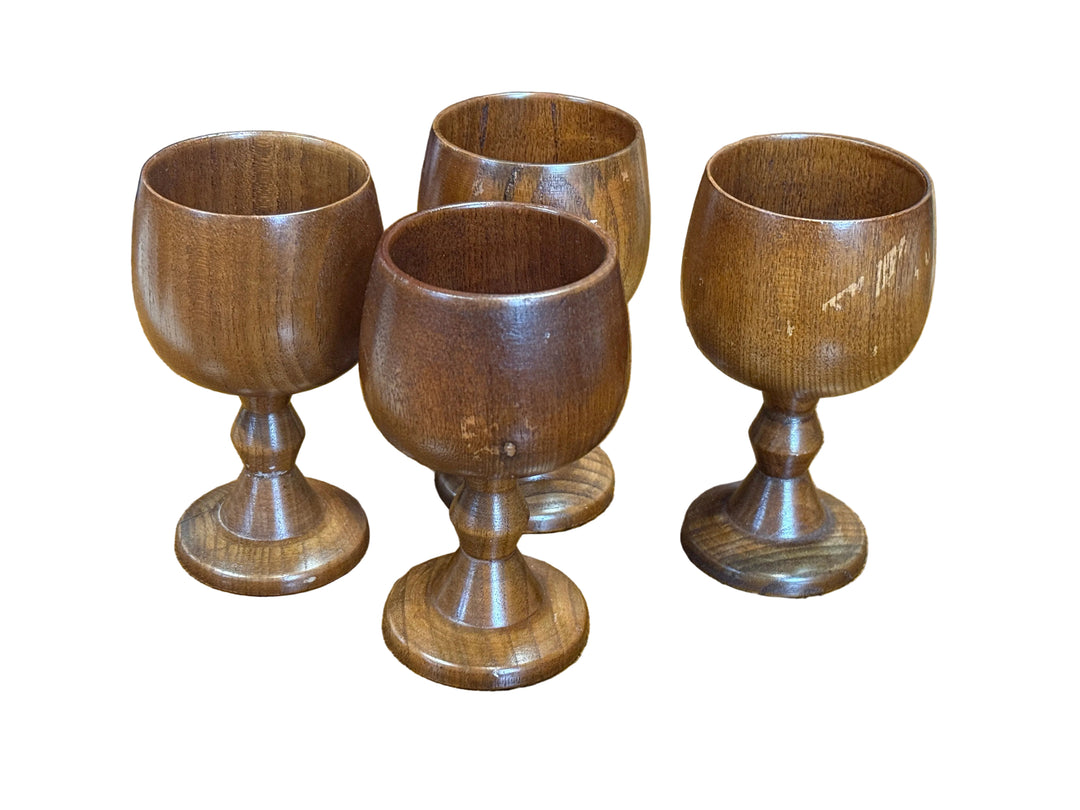 S4 Wooden Chalice / Cup Set of 4