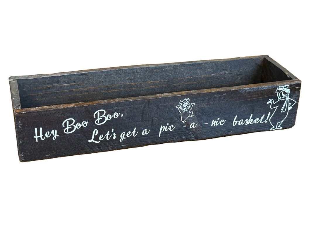 Decorative Wooden Storage Box  Yogi Bear