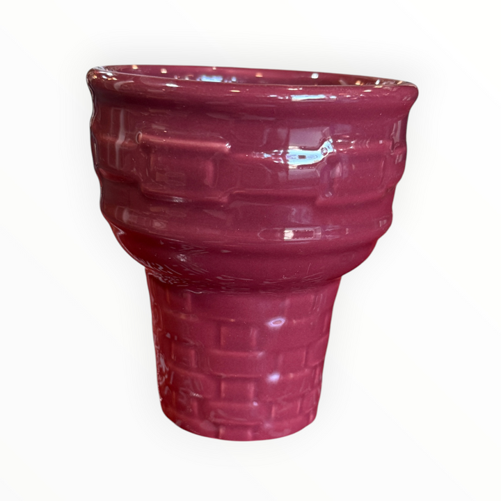 Longaberger Pottery Paprika Ice Cream Cone Bowl