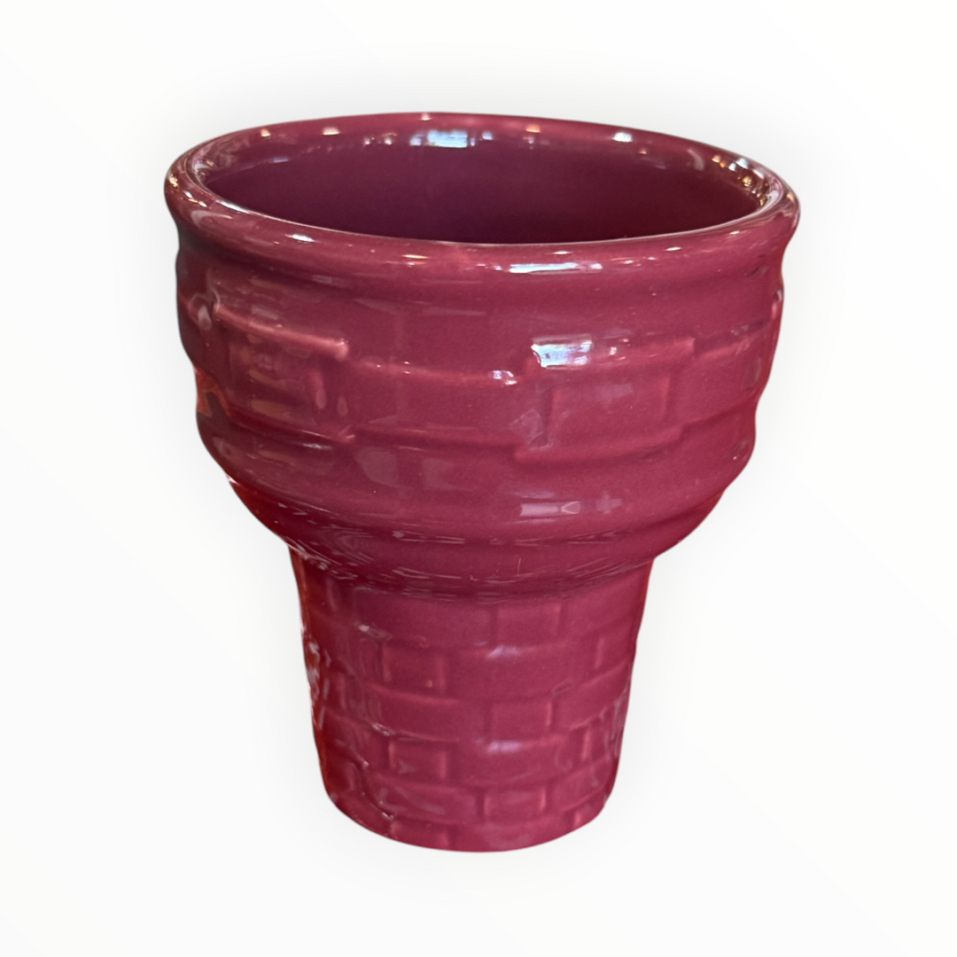 Longaberger Pottery Paprika Ice Cream Cone Bowl