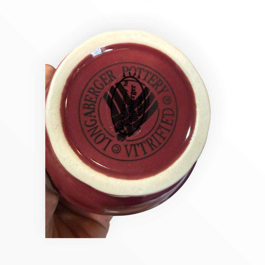 Longaberger Pottery Paprika Ice Cream Cone Bowl