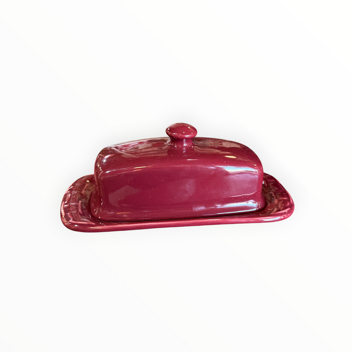 Longaberger Pottery Paprika Butter Dish