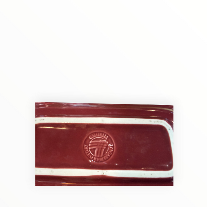 Longaberger Pottery Paprika Butter Dish