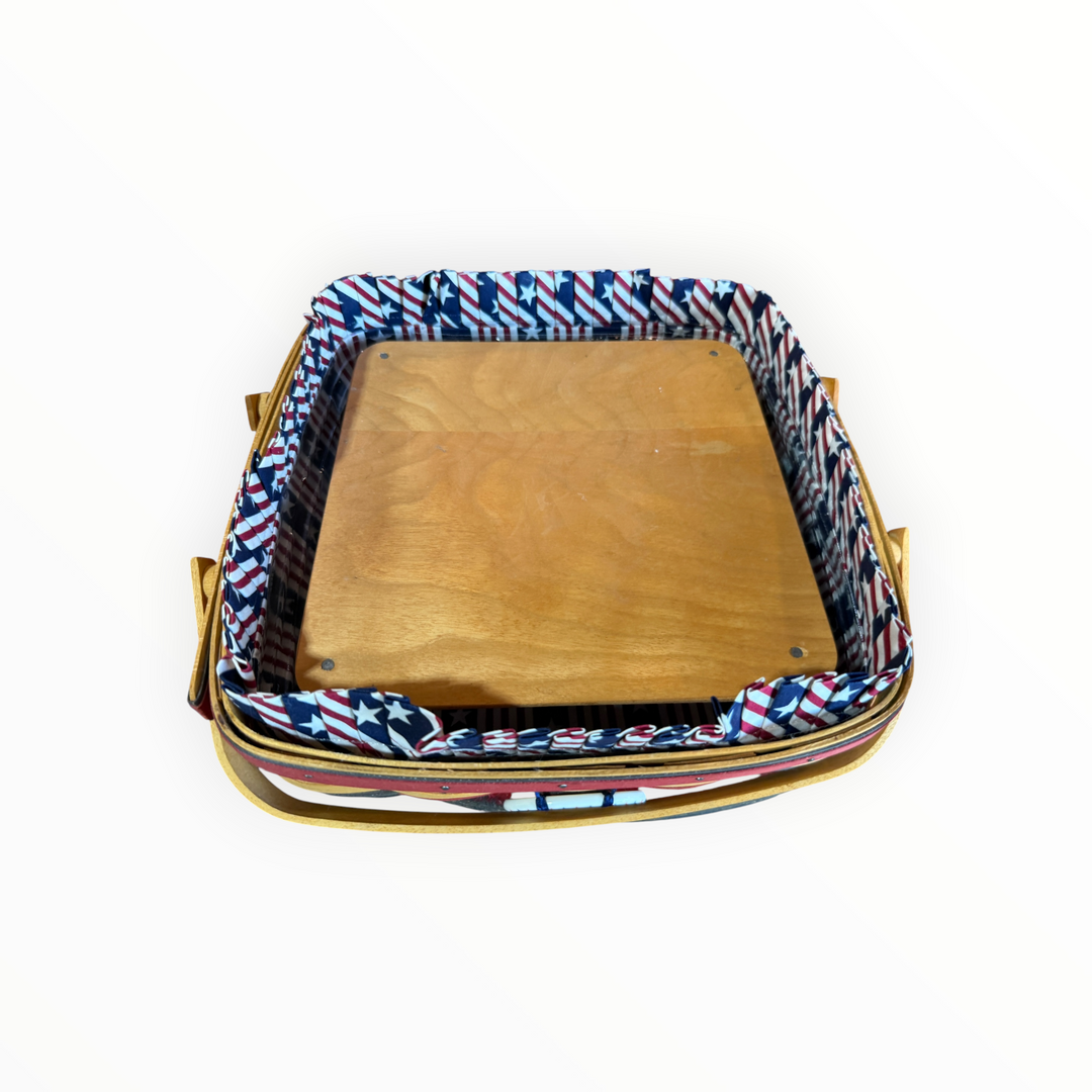 1998 Pie Basket Includes fabric liner, riser, commemorative porcelain tie-on