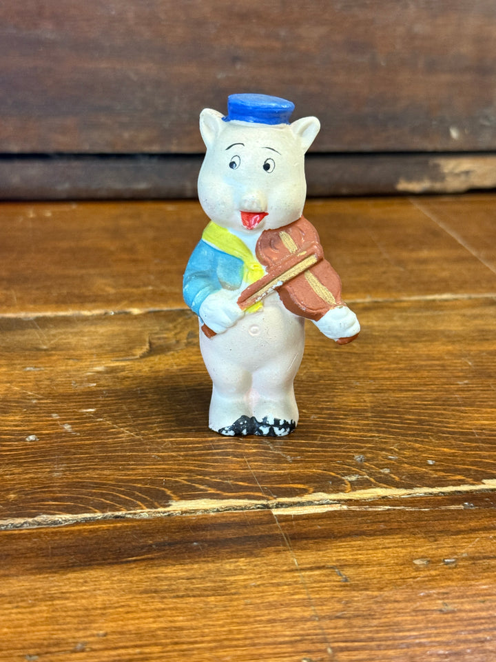 Vintage Walt Disney "Three Little Pigs" Porcelain Figurine Violin