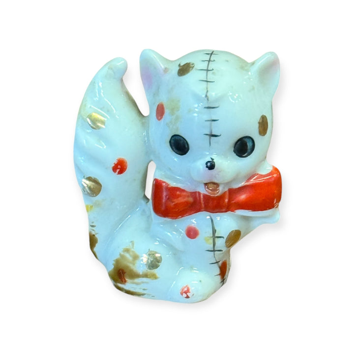 Vintage Japan Red/Gold Spotted Squirrel