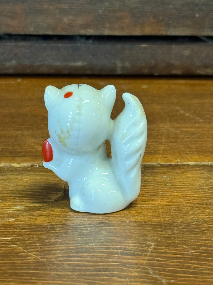 Vintage Japan Red/Gold Spotted Squirrel