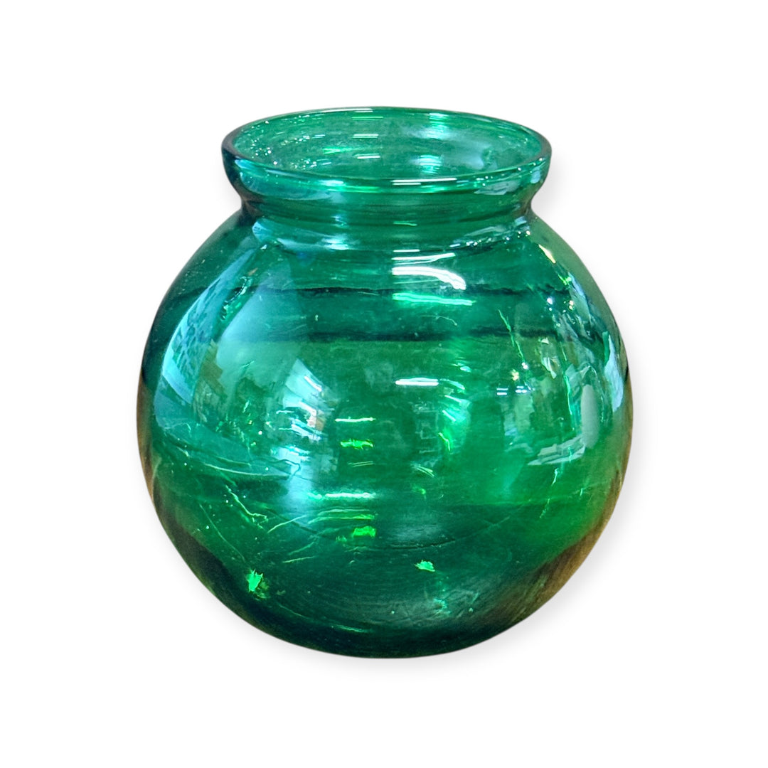 Vintage Green Ball Vase