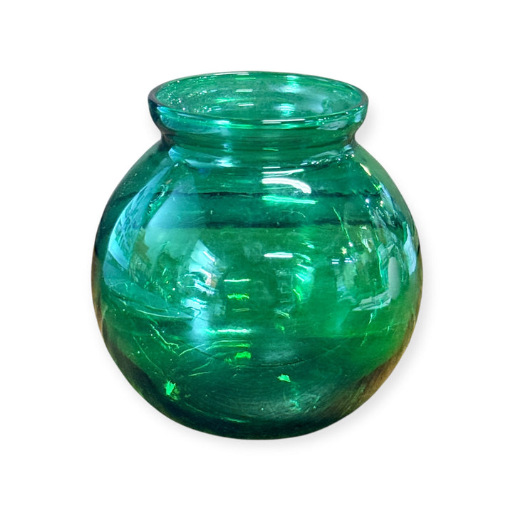 Vintage Green Ball Vase