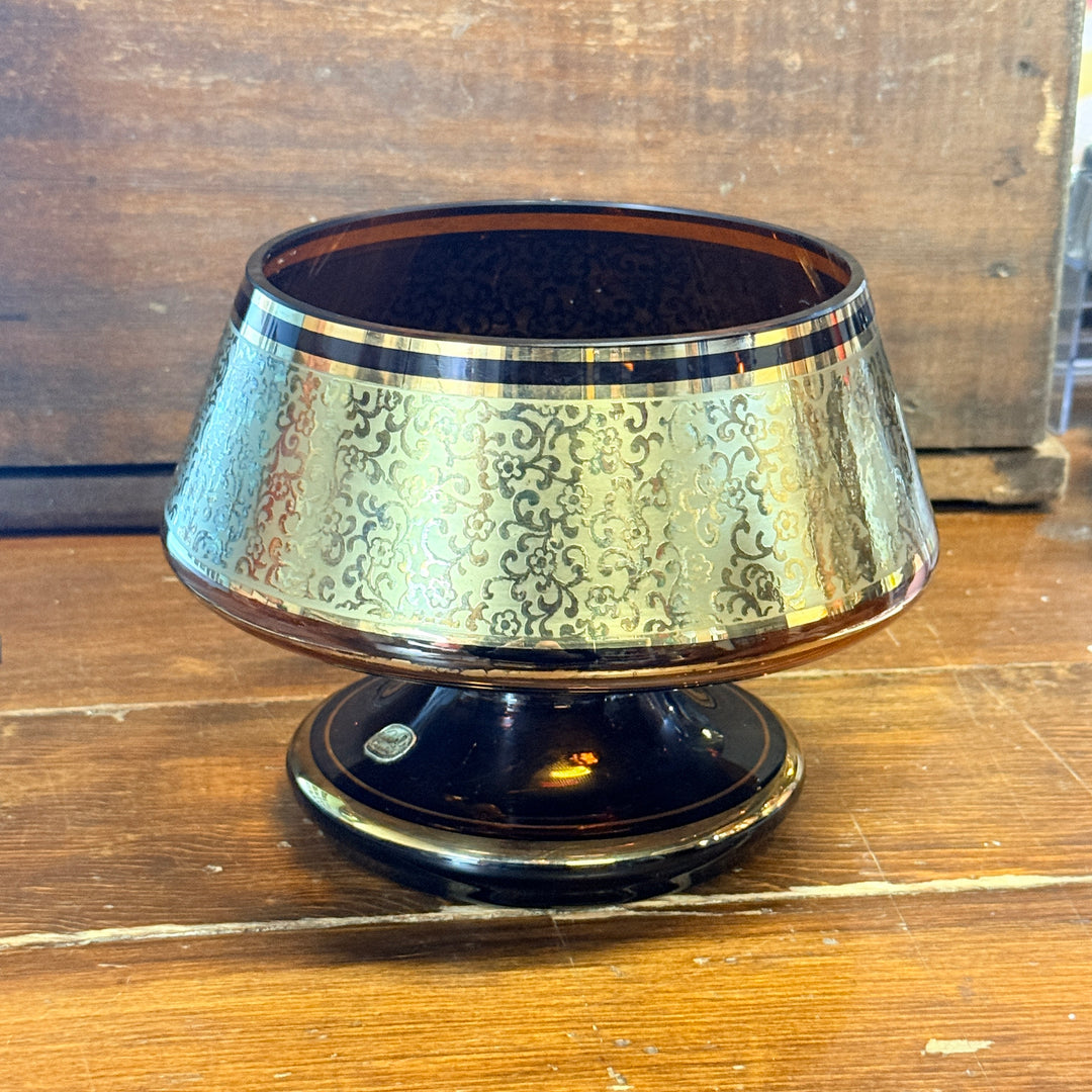 Vintage Amethyst Footed Bowl