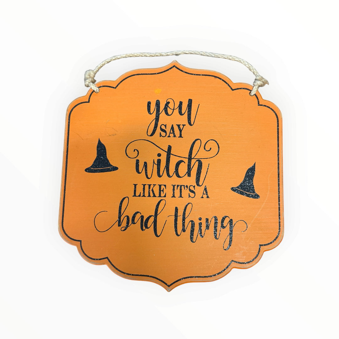 Wooden Witch Sign