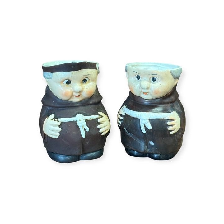 Vintage Ceramic Unmarked Monk Pitcher/Sugar