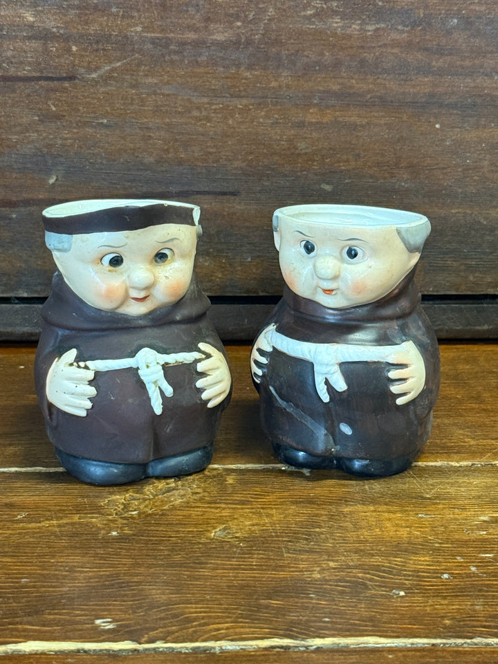 Vintage Ceramic Unmarked Monk Pitcher/Sugar