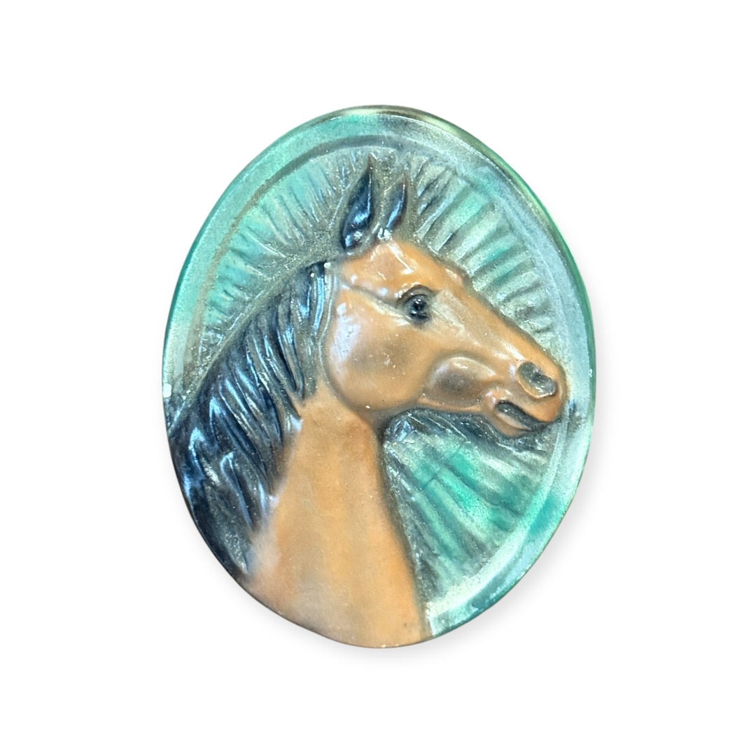 Vintage Chalkware Horse Plaque