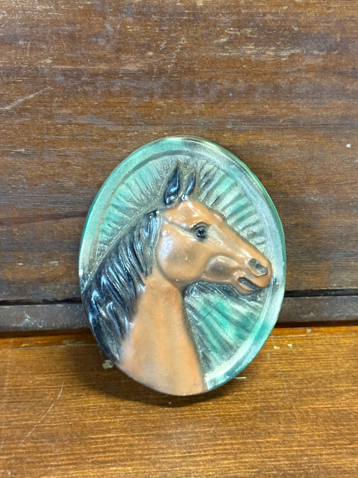 Vintage Chalkware Horse Plaque