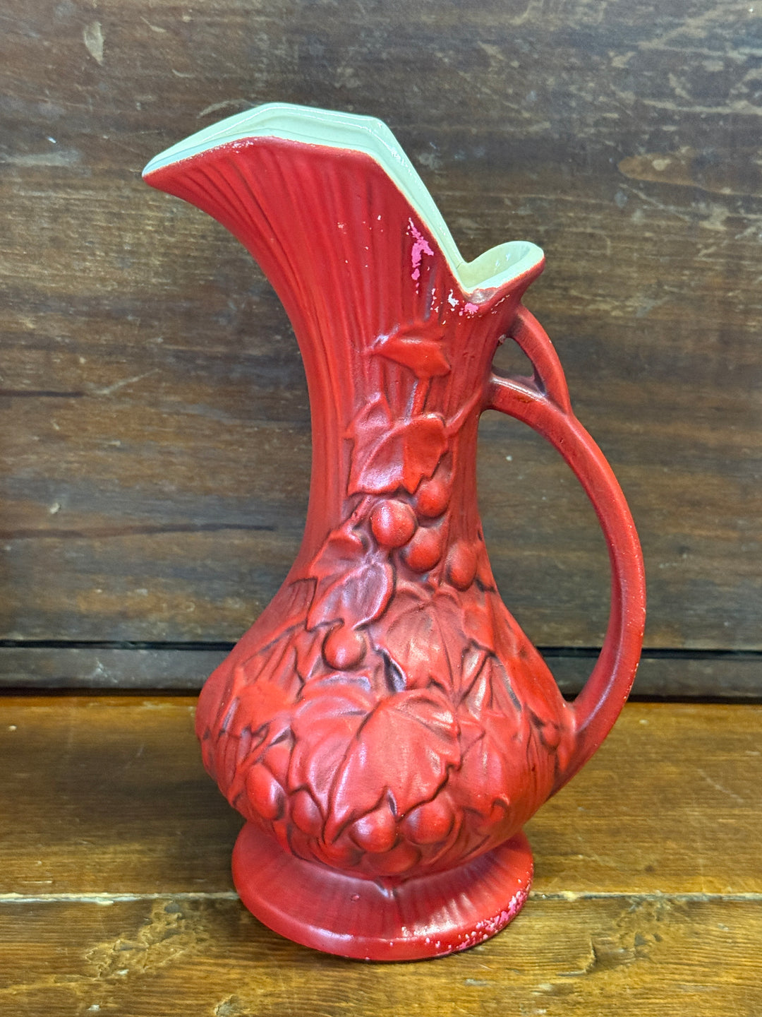 McCoy Pottery PItcher Red
