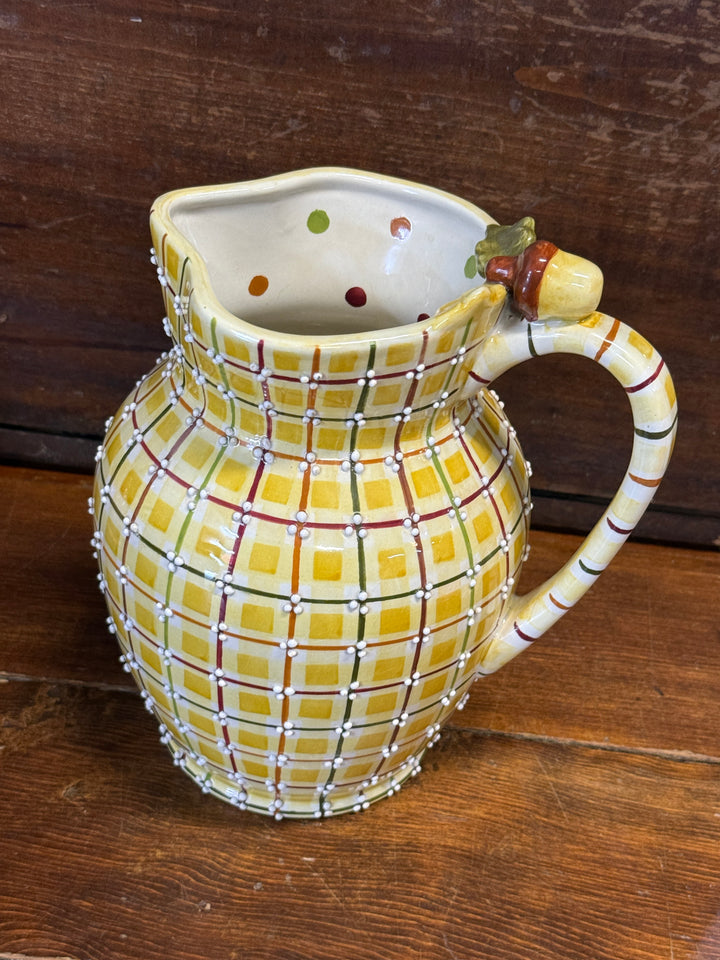 Vintage Hand Painted Vase By Patti Russell Spotted Inside Vase