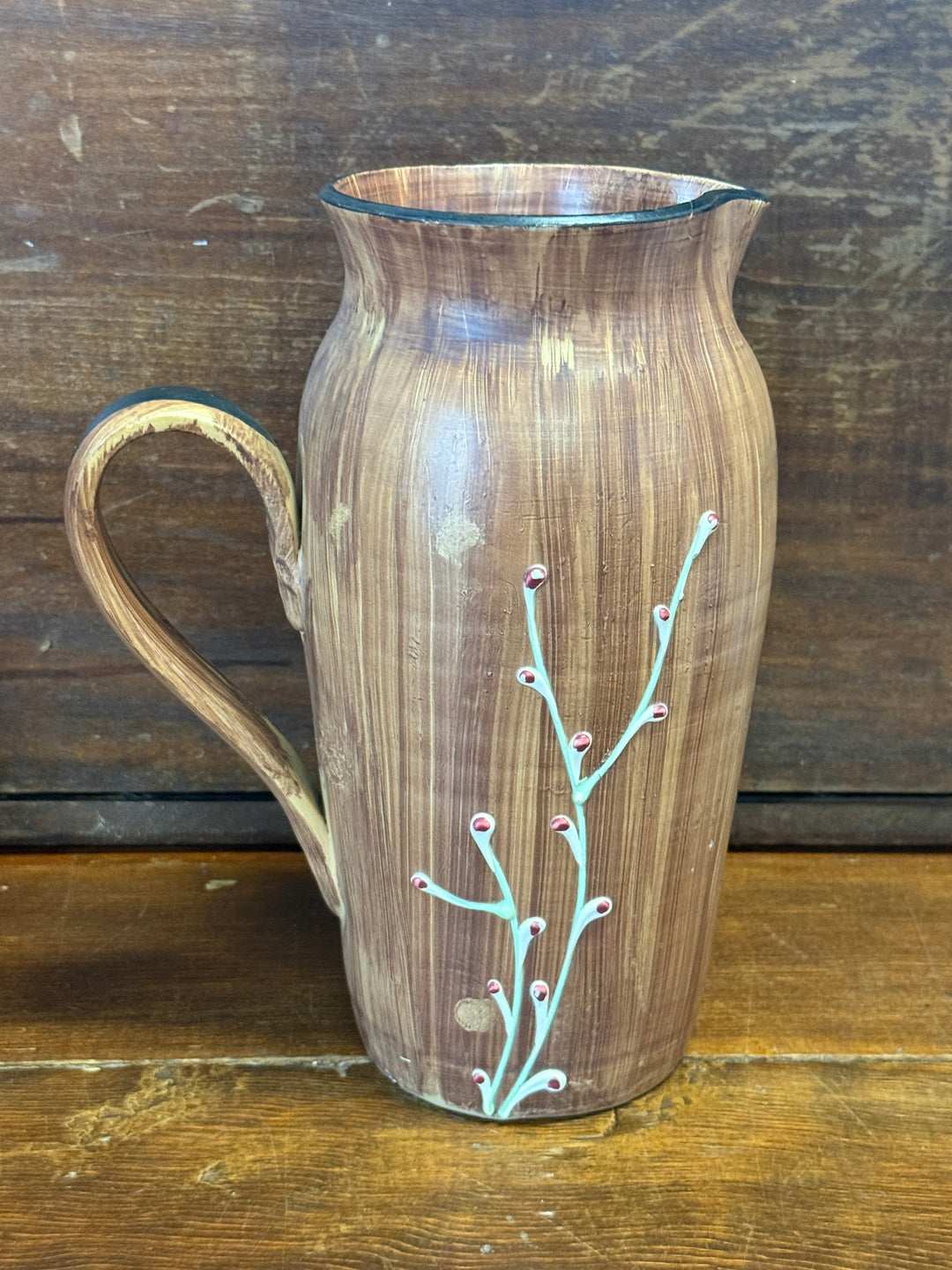Vintage Italian Pitcher  Hand Painted