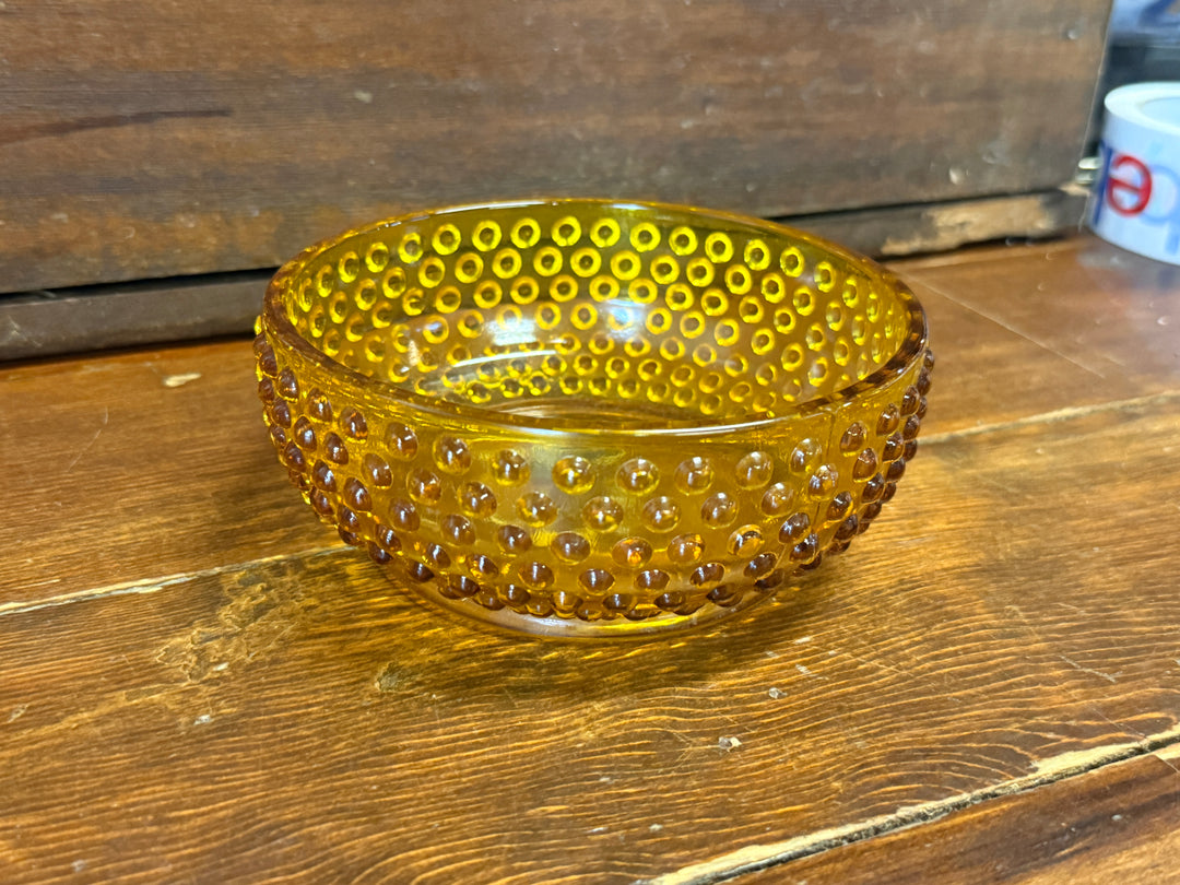 Kanawha Hobnail Amber Bowl