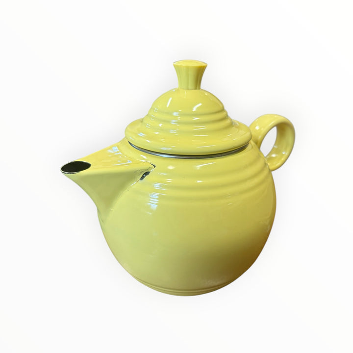 Vintage Fiesta Yellow Enamel Steel Tea Kettle Stovetop Teapot