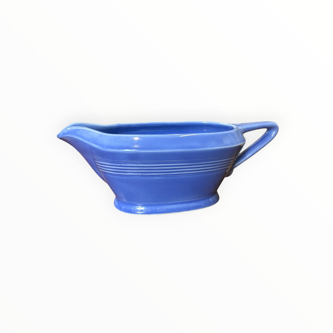 Homer Laughlin Harlequin Gravy Boat Mauve Blue