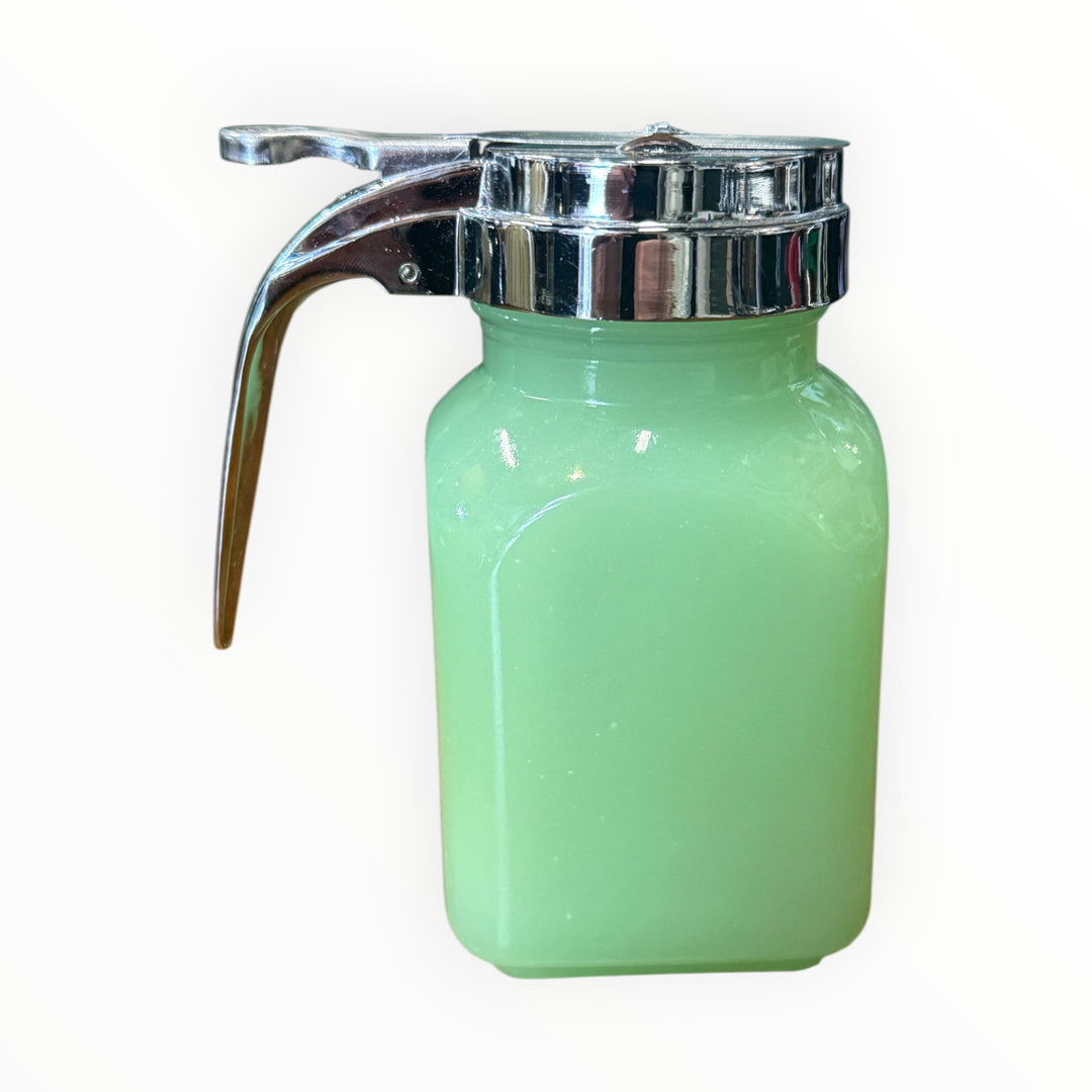 TPC Jadeite Glass Dispenser Syrup