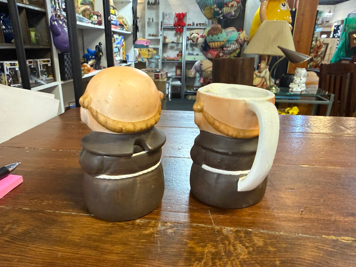 Vintage Ceramic Japan Monk Pitcher/Sugar