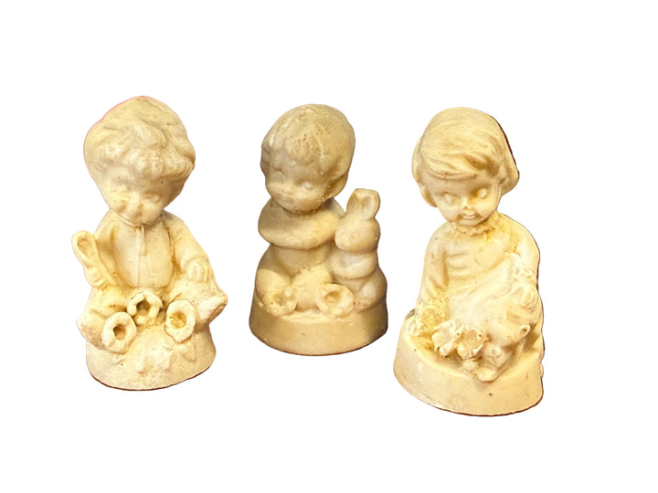 S3 Hand Carved Small Childrens Figure Trio