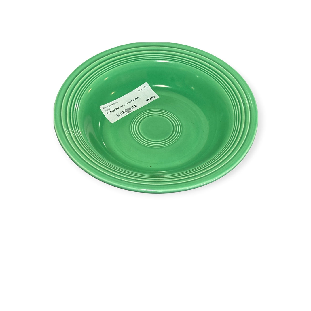 Vintage Fiesta - Vintage Green Rimmed Soup Bowl