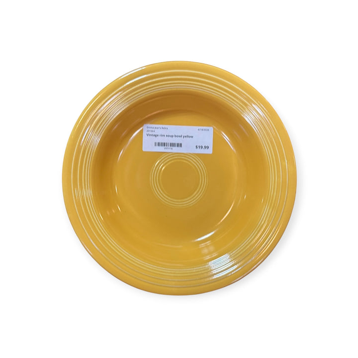 Vintage Fiesta - Vintage Yellow Rimmed Soup Bowl
