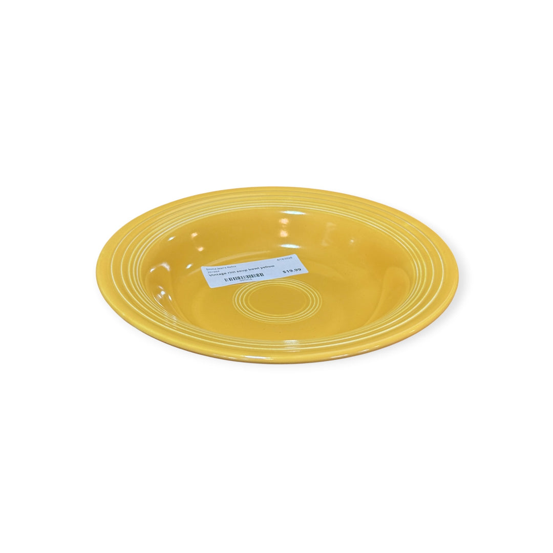 Vintage Fiesta - Vintage Yellow Rimmed Soup Bowl