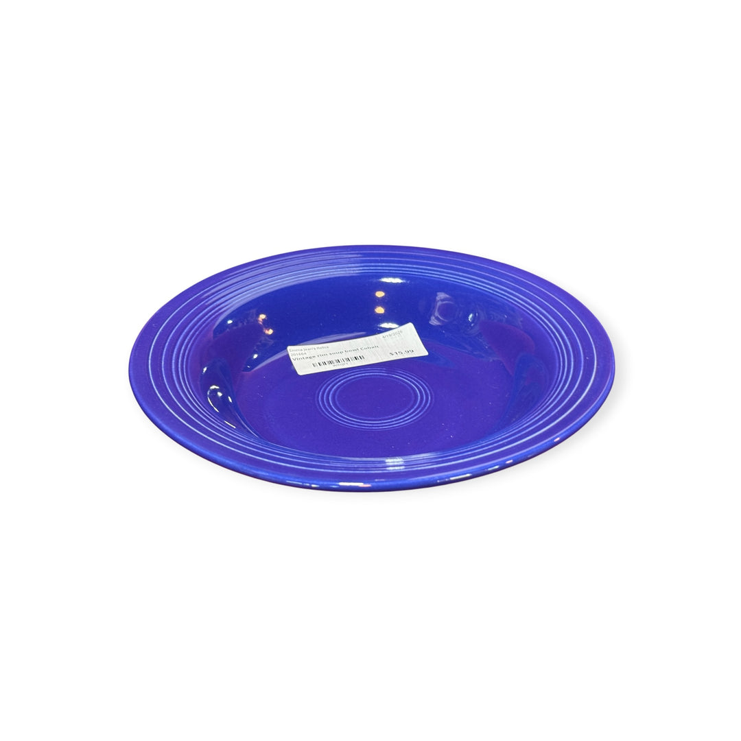 Vintage Fiesta - Vintage Cobalt Rimmed Soup Bowl