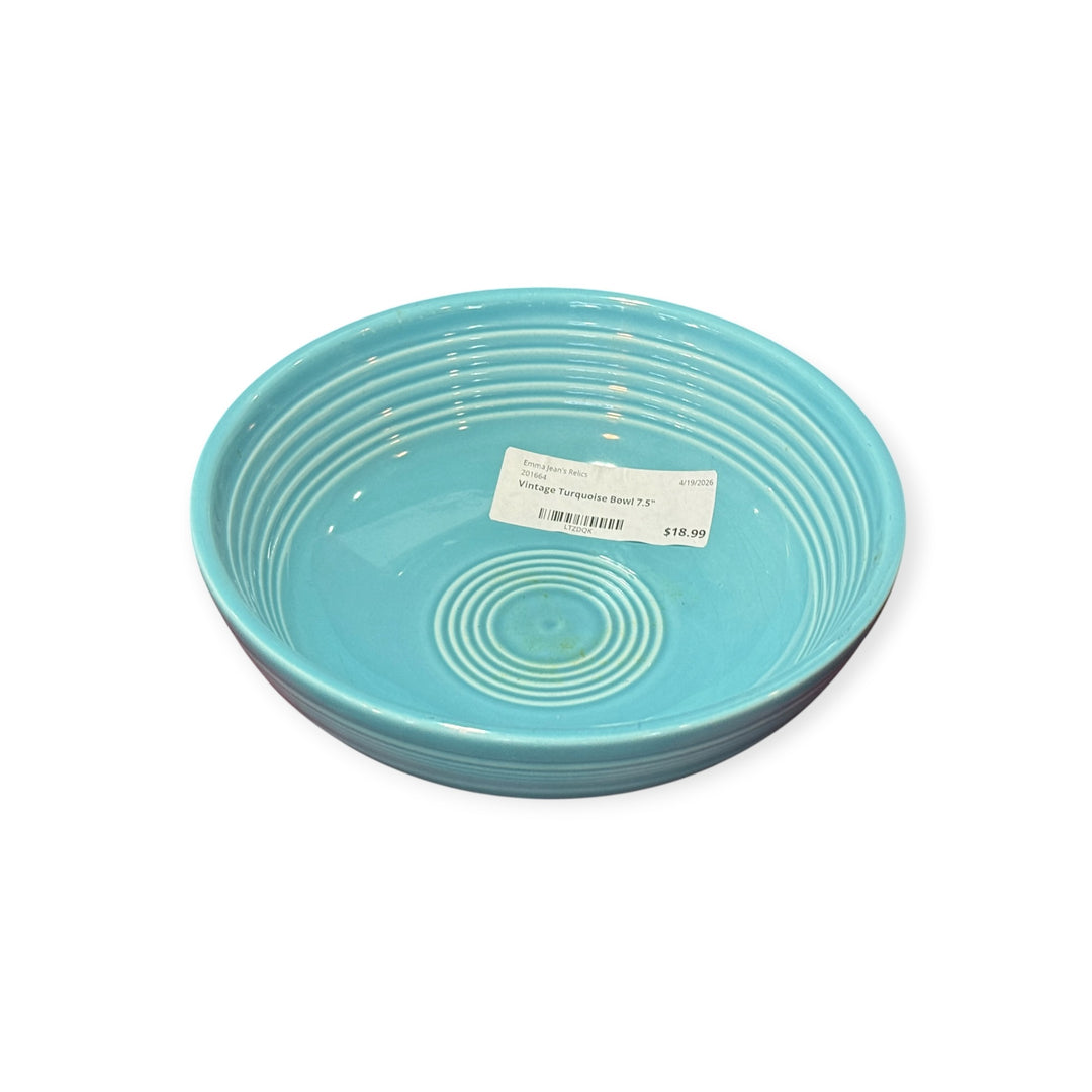 Vintage Fiesta - Turquoise Bowl 7.5"