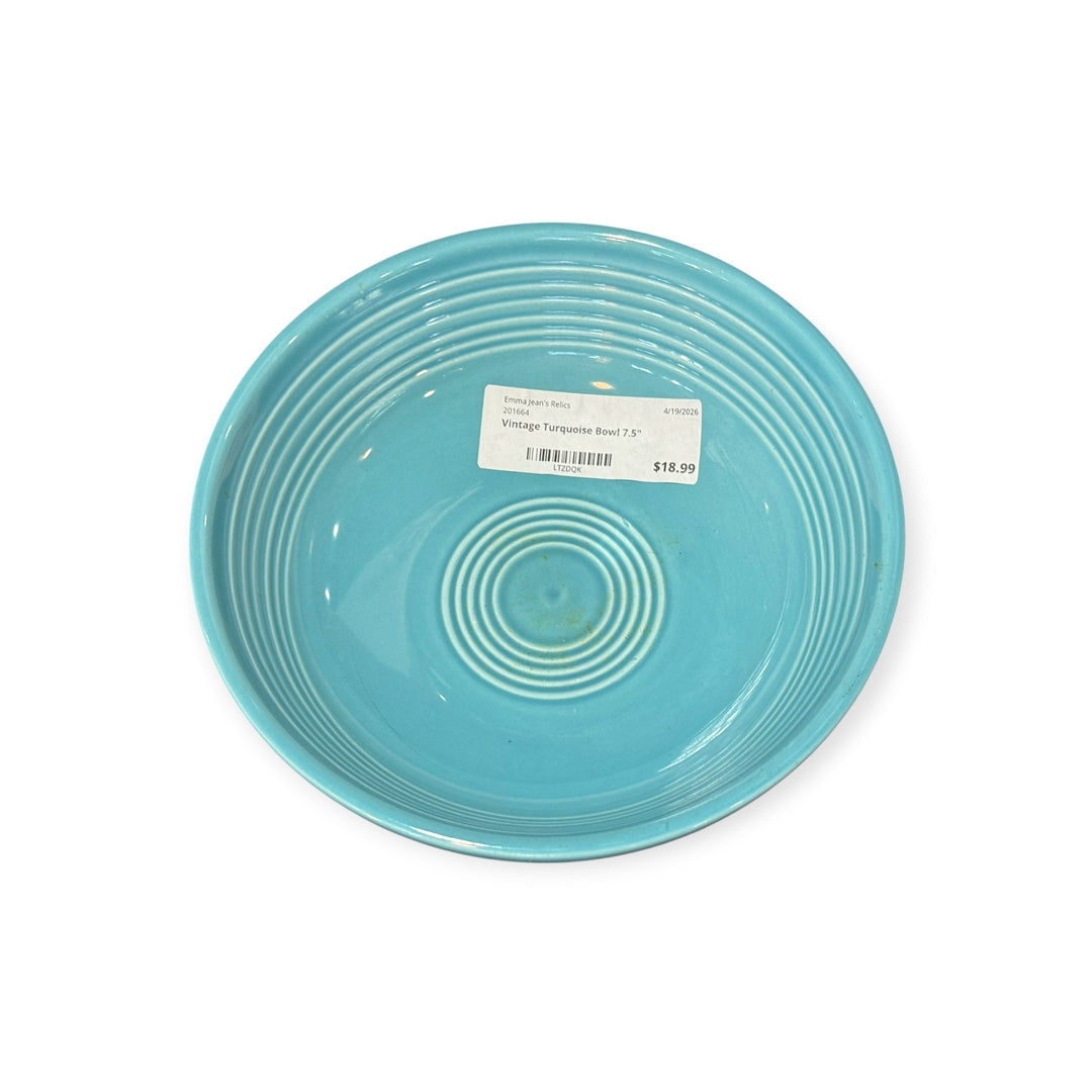 Vintage Fiesta - Turquoise Bowl 7.5"