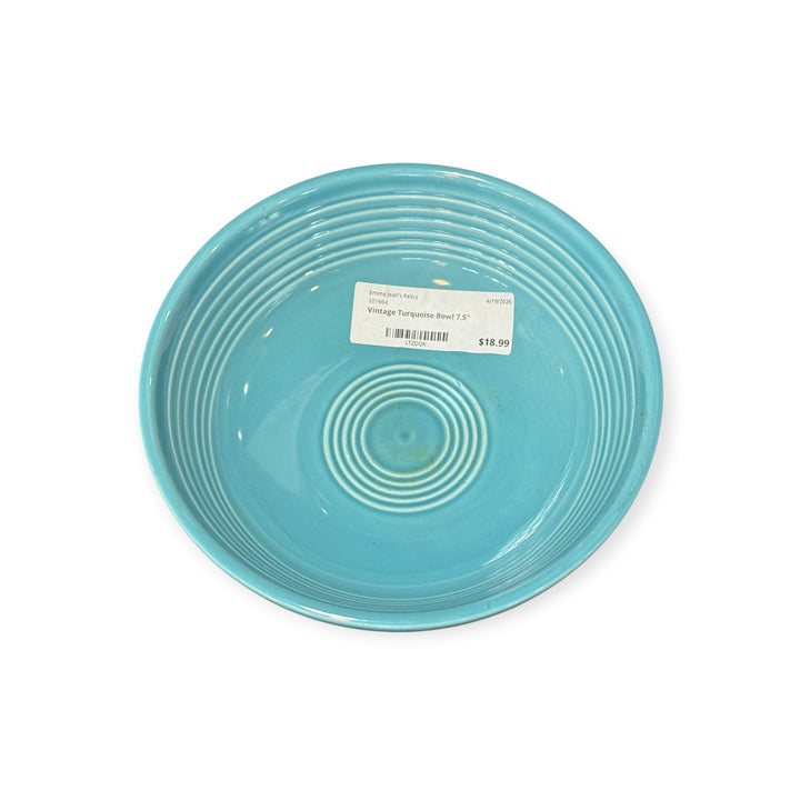 Vintage Fiesta - Turquoise Bowl 7.5"
