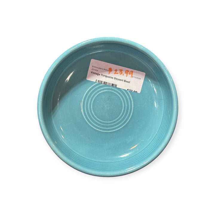 Vintage Fiesta - Turquoise Dessert Bowl