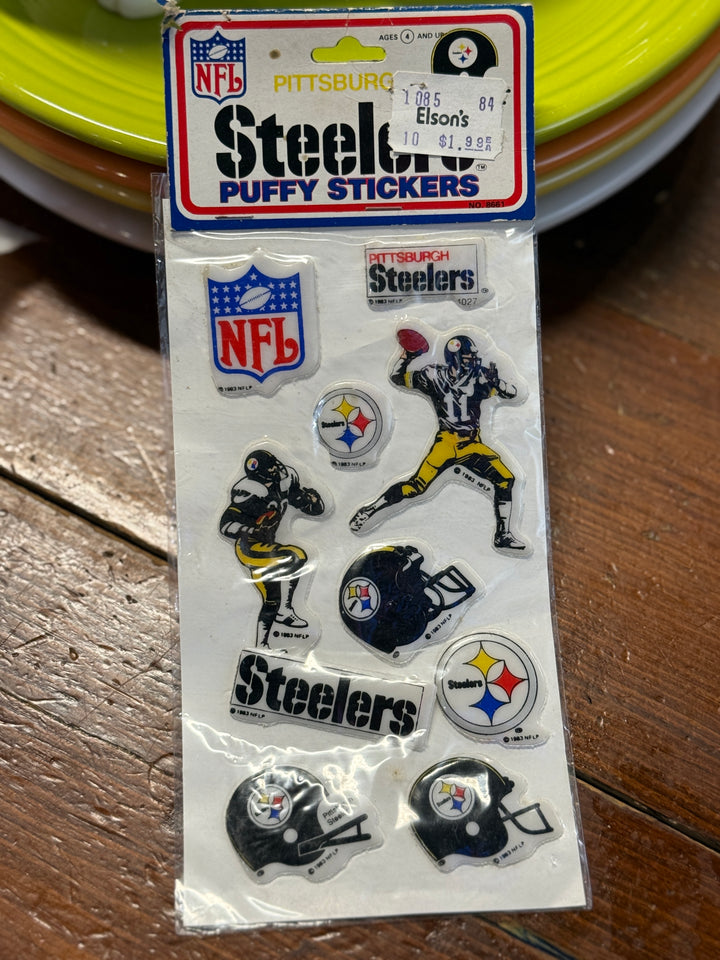Vintage 1983 NFL Pittsburgh Steelers Puffy Stickers 3D Football