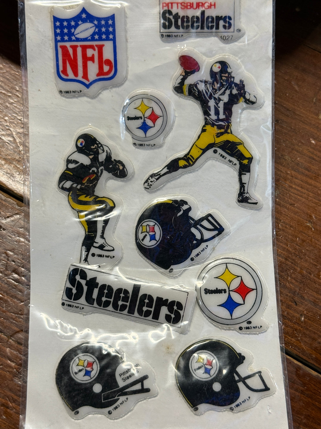 Vintage 1983 NFL Pittsburgh Steelers Puffy Stickers 3D Football