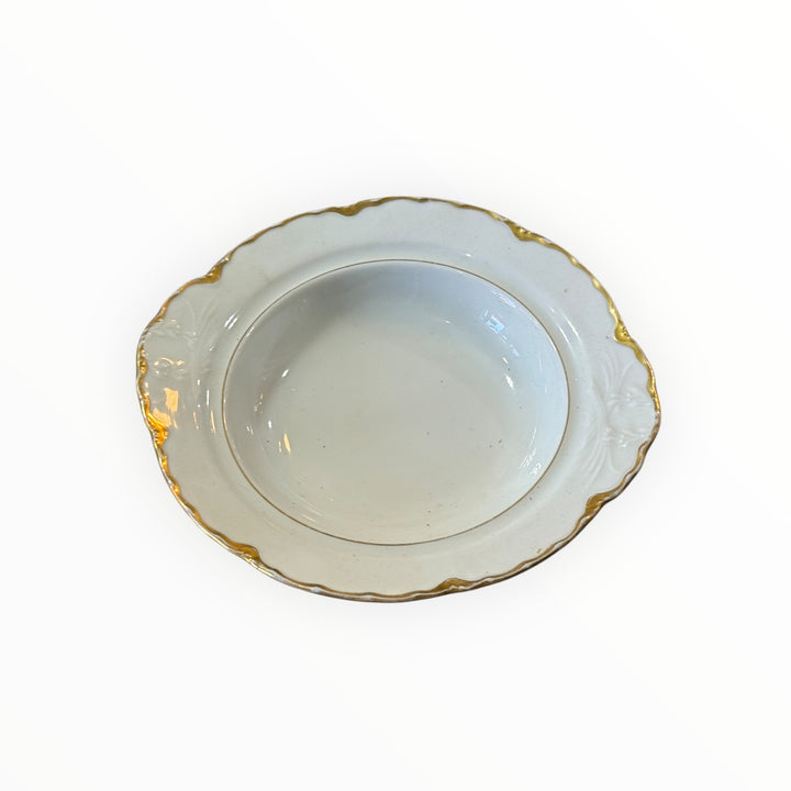 Royal Haviland (Gold Trim) Round Covered Butter Dish