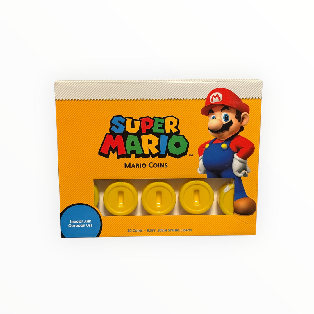 Nintendo Super Mario Mario Coins 10 Coin Light Set 8.5ft