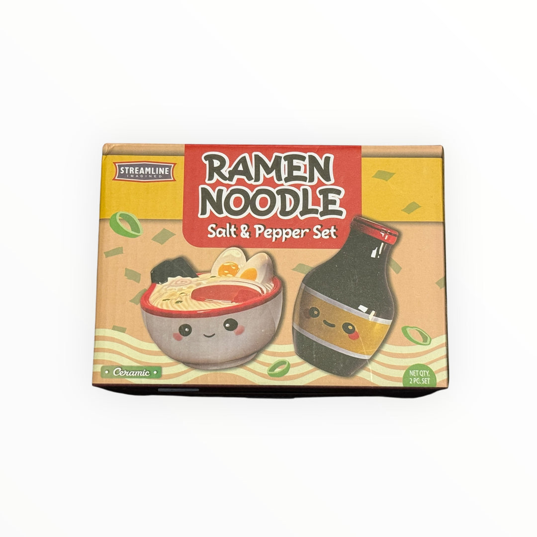 Ramen Noodle Salt and Pepper Shakers Set Ceramic Kawaii Design By Streamline