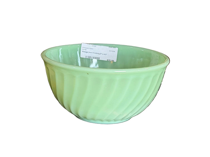 Jadeite Fireking Swirl Bowl 8" x  4.5"