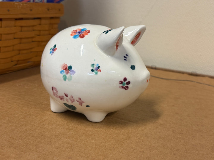 Piggy Bank - Floral Pig