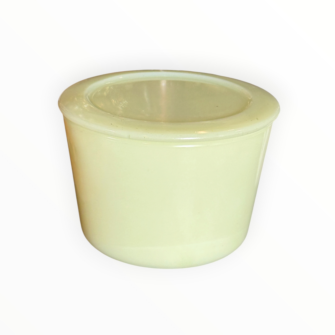 Vintage McKee Uranium Glass Lidded Custard Dish
